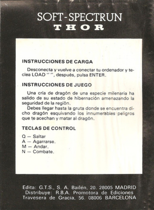 Thor Y La Cria De Dragon — box-2D-back (EU)