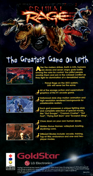 Primal Rage — box-2D-back (US)