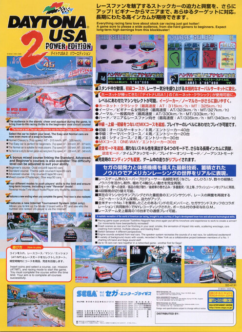Daytona USA 2: Power Edition — box-2D-back (JP)