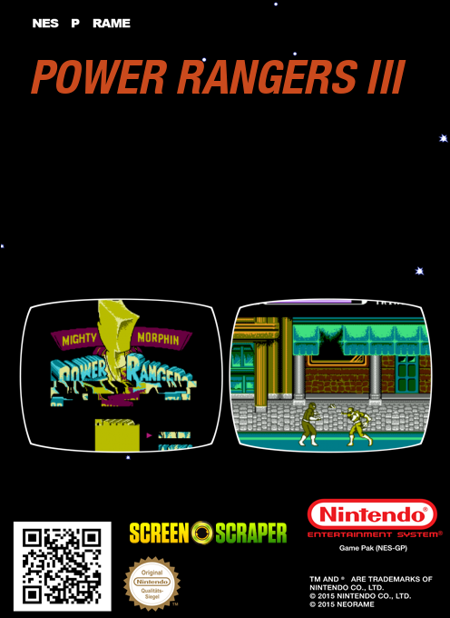 Power Rangers 3 — box-2D-back (SS)