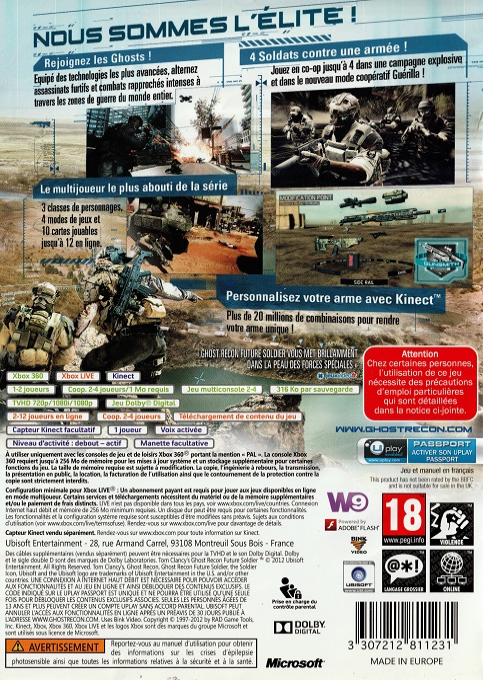Tom Clancy's Ghost Recon - Future Soldier — box-2D-back (FR)