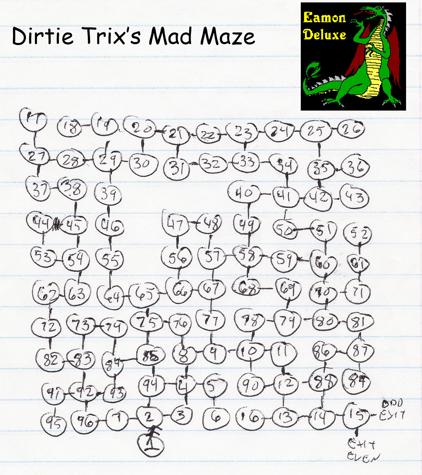 Eamon 176 - Dirtie Trix's Mad Maze — maps