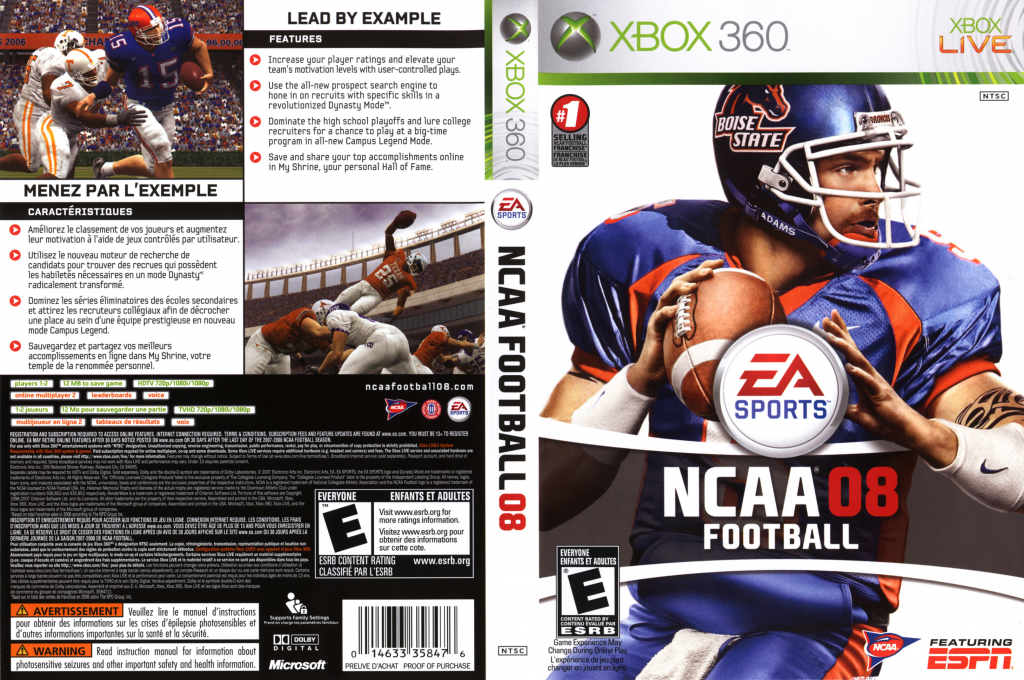 NCAA Football 08 — box-texture (US)
