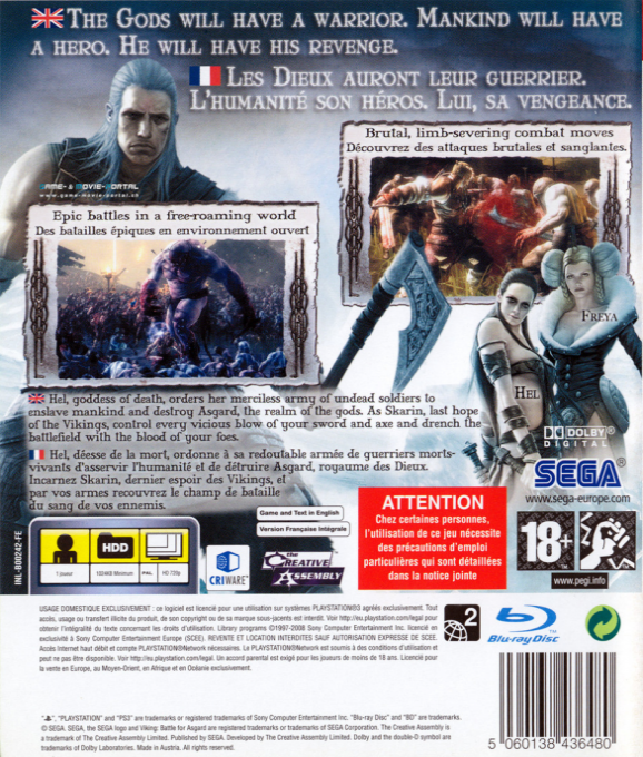 Viking - Battle for Asgard — box-2D-back (FR)