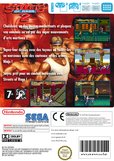 Streets Of Rage — box-2D-back (FR)