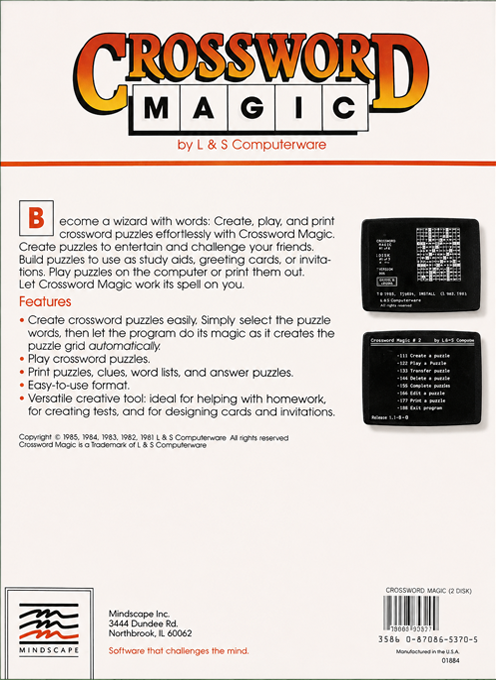 Crossword Magic — box-2D-back (US)