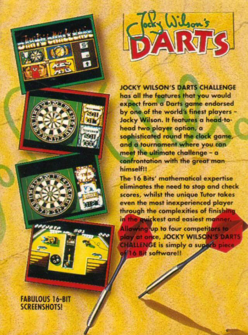 Jocky Wilson's Darts Challenge — box-2D-back (EU)