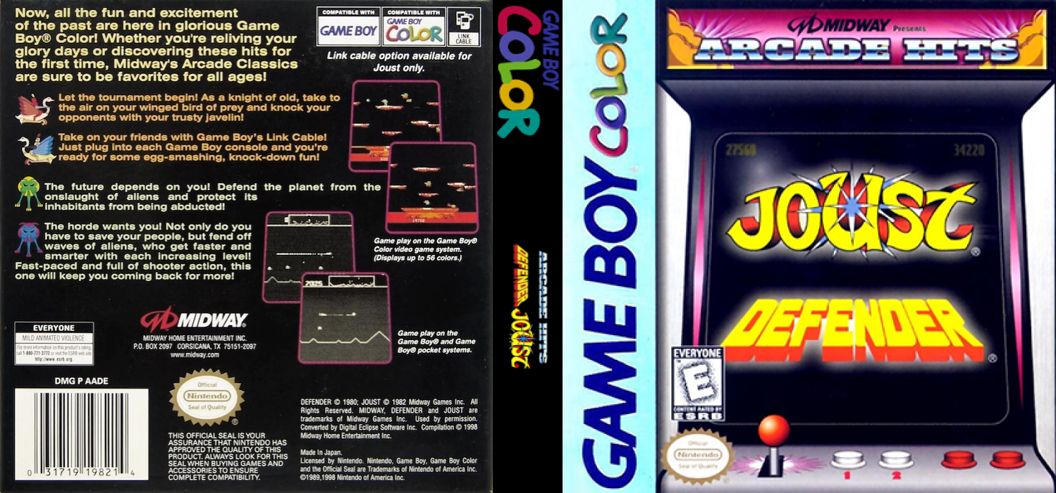 Midway Presents Arcade Hits - Joust / Defender — box-texture (US)