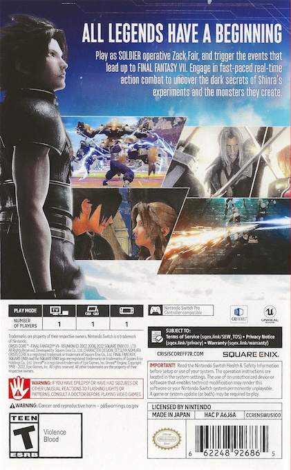 Crisis Core - Final Fantasy 7 Reunion — box-2D-back (US)
