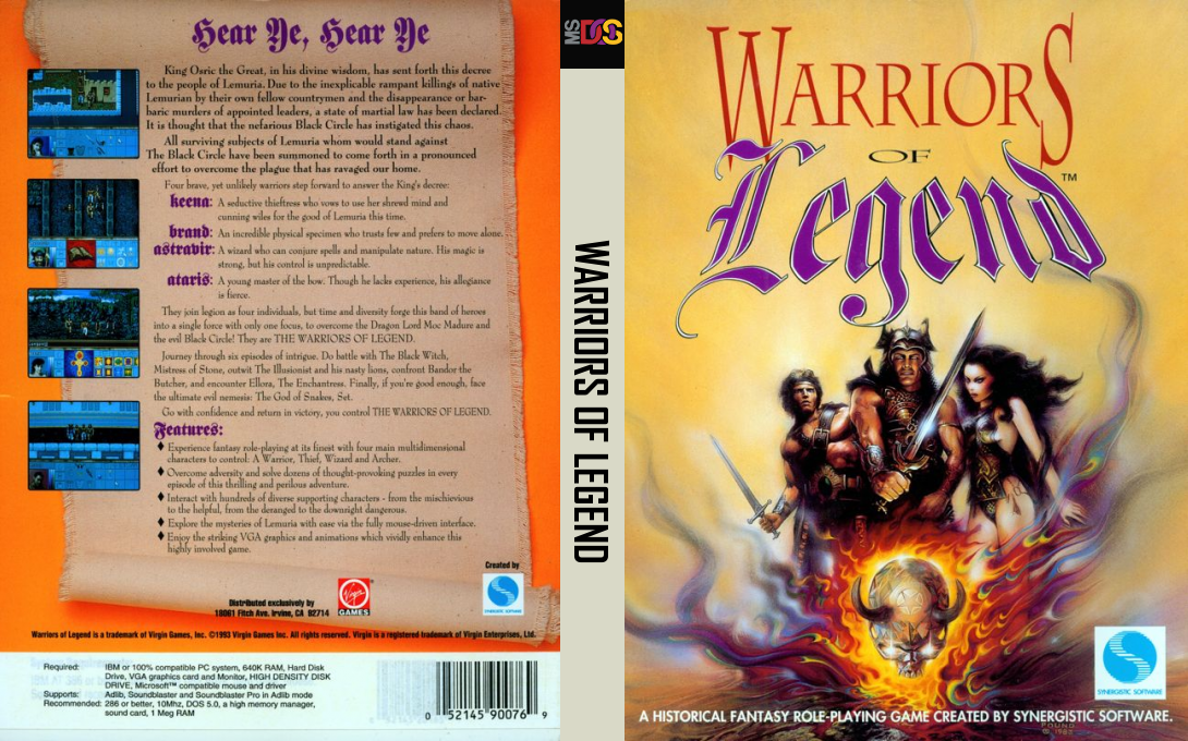 Warriors Of Legend — box-texture (US)