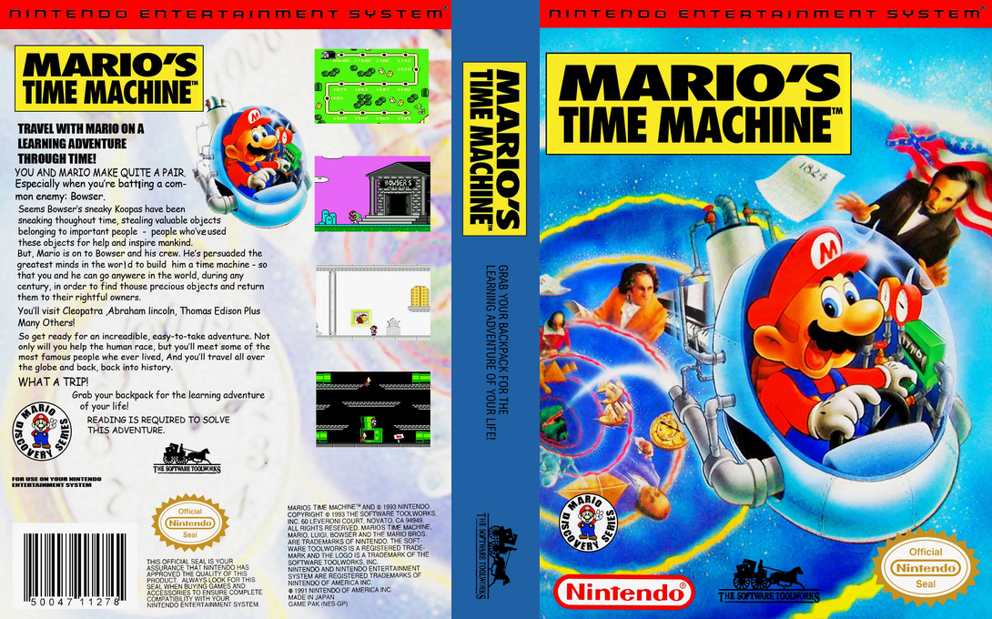 Mario's Time Machine — box-texture (US)