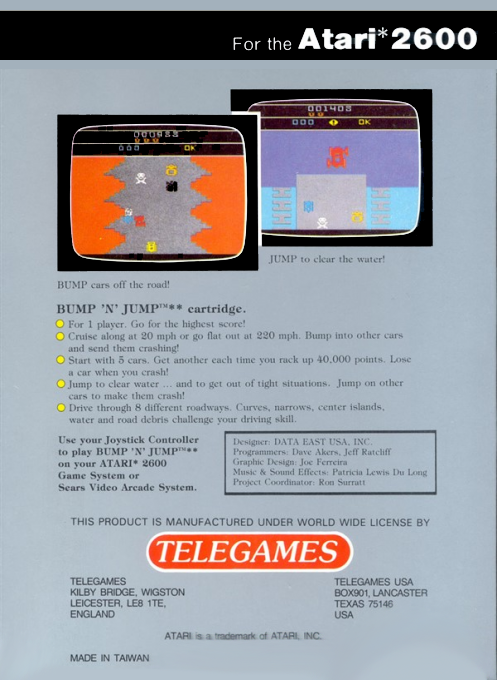 Bump 'N' Jump — box-2D-back (EU)