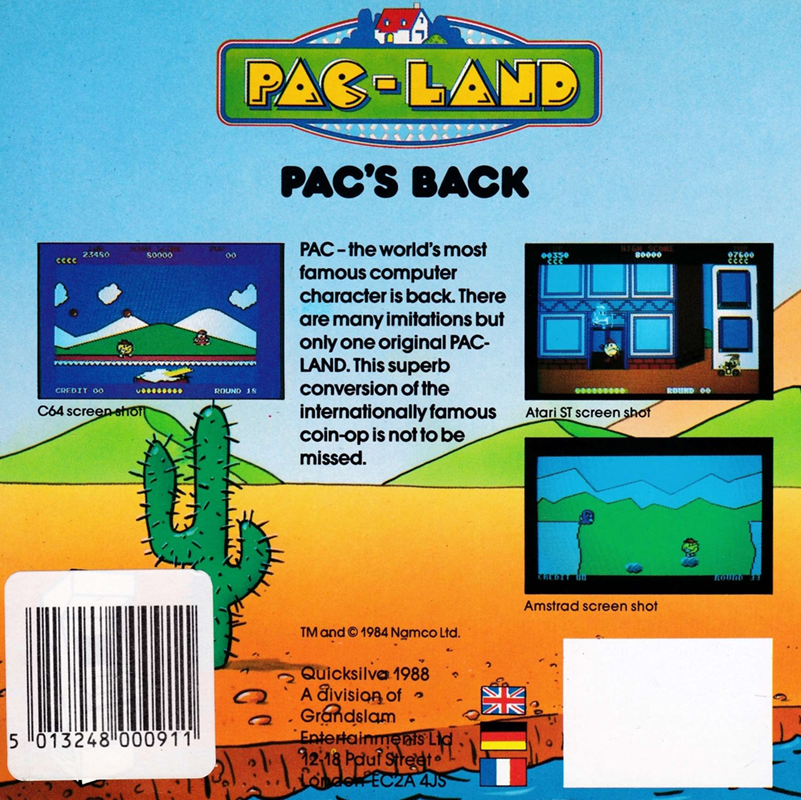 Pac-Land — box-2D-back (EU)