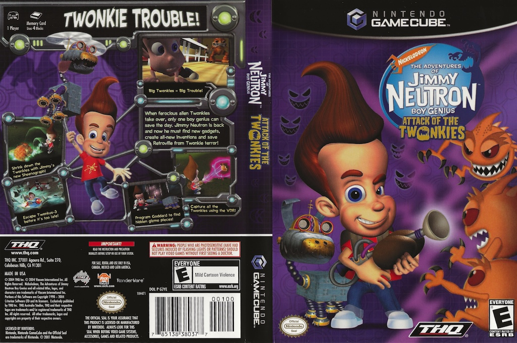Jimmy Neutron Boy Genius - Attack of the Twonkies — box-texture (US)