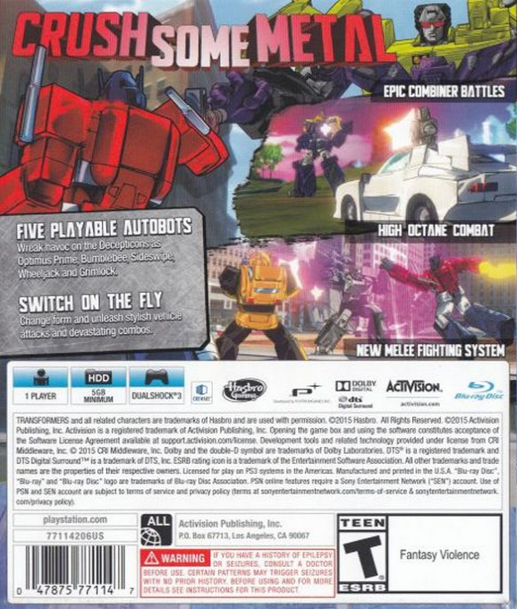 Transformers - Devastation — box-2D-back (US)