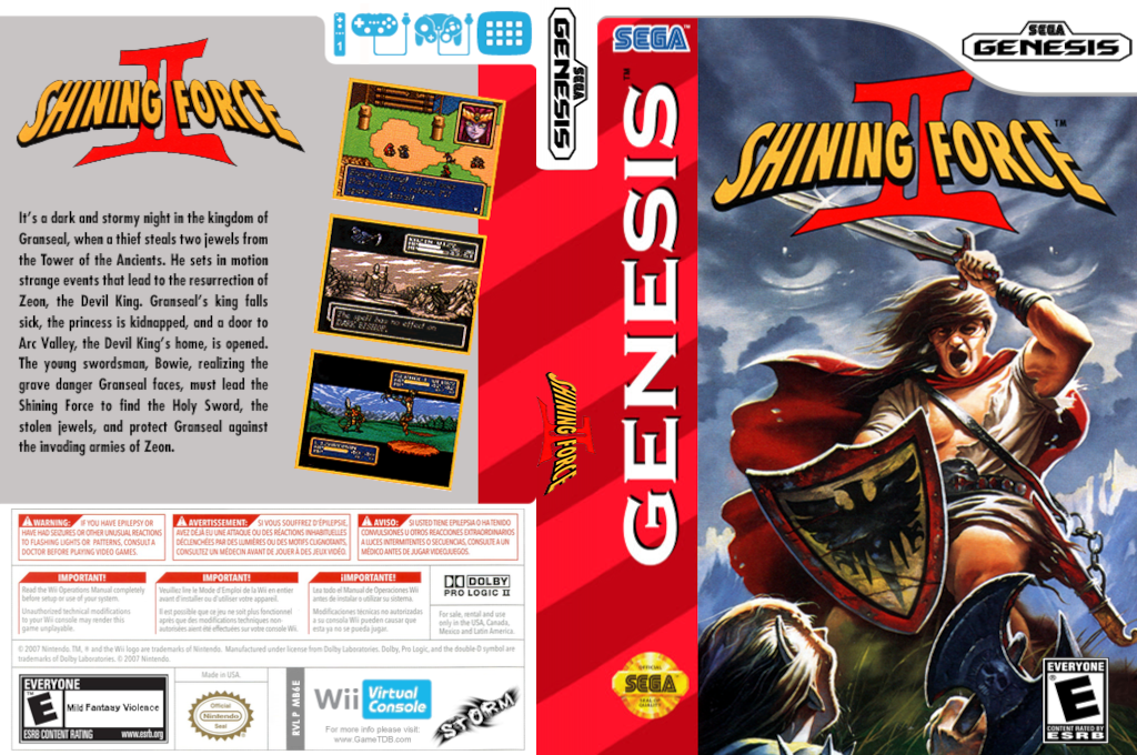 Shining Force 2 — box-texture (US)