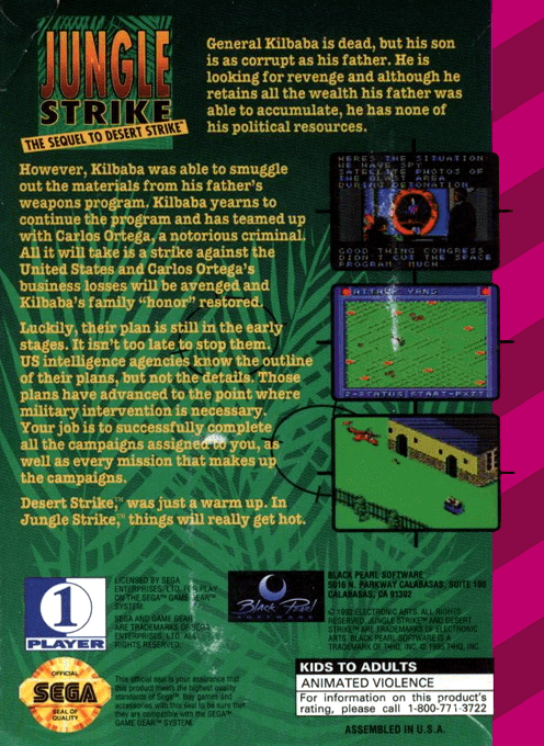 Jungle Strike — box-2D-back (US)