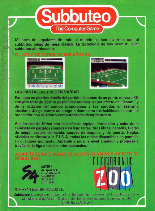 Subbuteo — box-2D-back (SP)