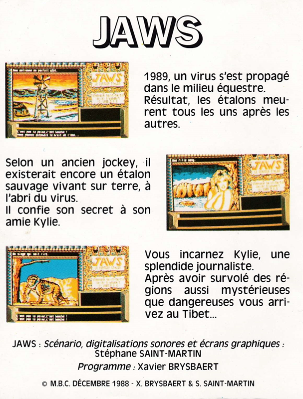 Jaws - Dernier Etalon, Le — box-2D-back (FR)