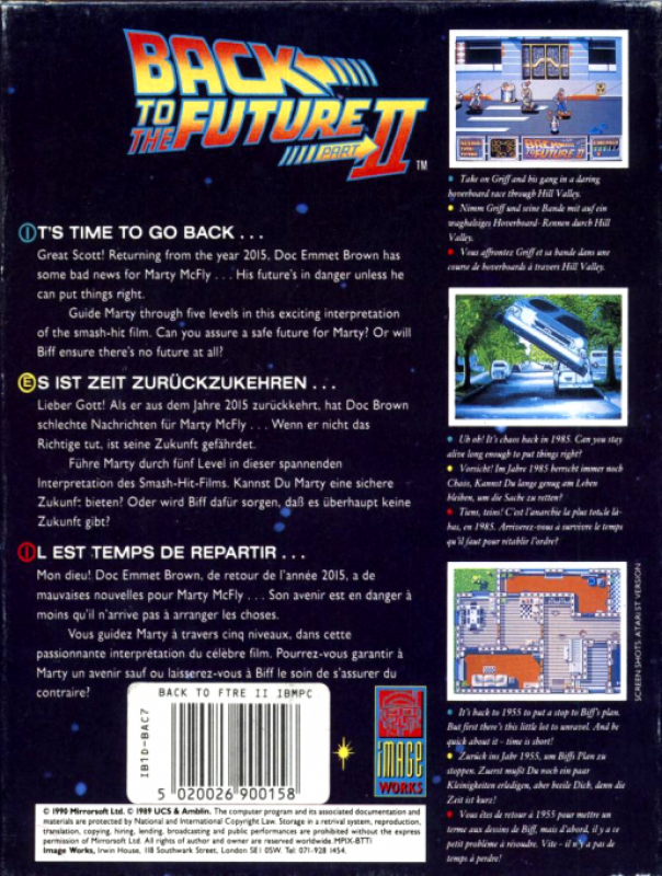 Back To The Future Part 2 — box-2D-back (EU)