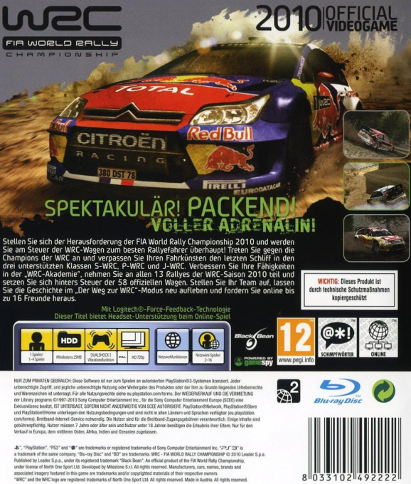WRC - FIA World Rally Championship — box-2D-back (EU)