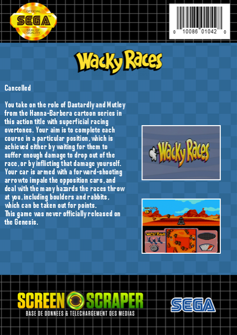 Wacky Races — box-2D-back (SS)