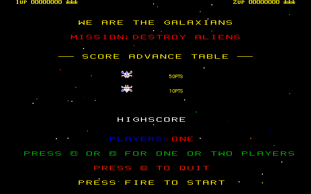 The Galaxians box art