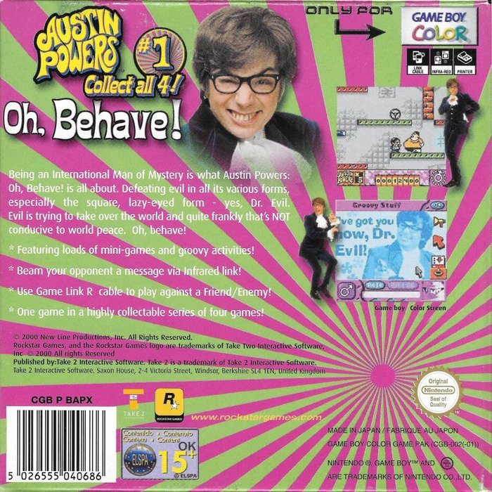 Austin Powers : Oh, Behave! — box-2D-back (EU)