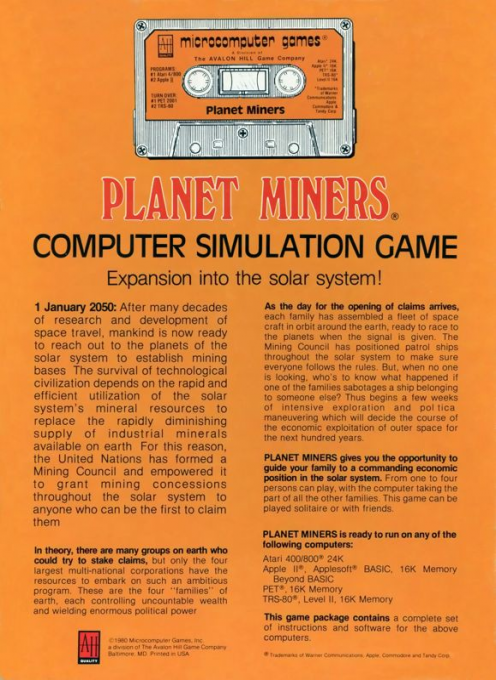 The Planet Miners — box-2D-back (US)