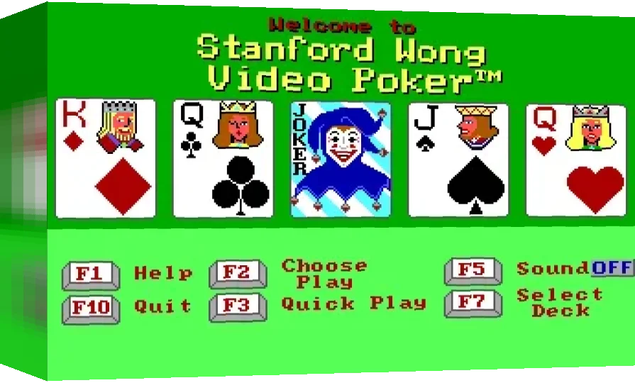 Stanford Wong Video Poker — box-3D (WOR)