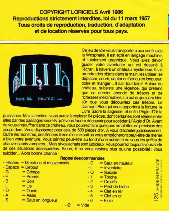 Aigle D'or, L' — box-2D-back (FR)