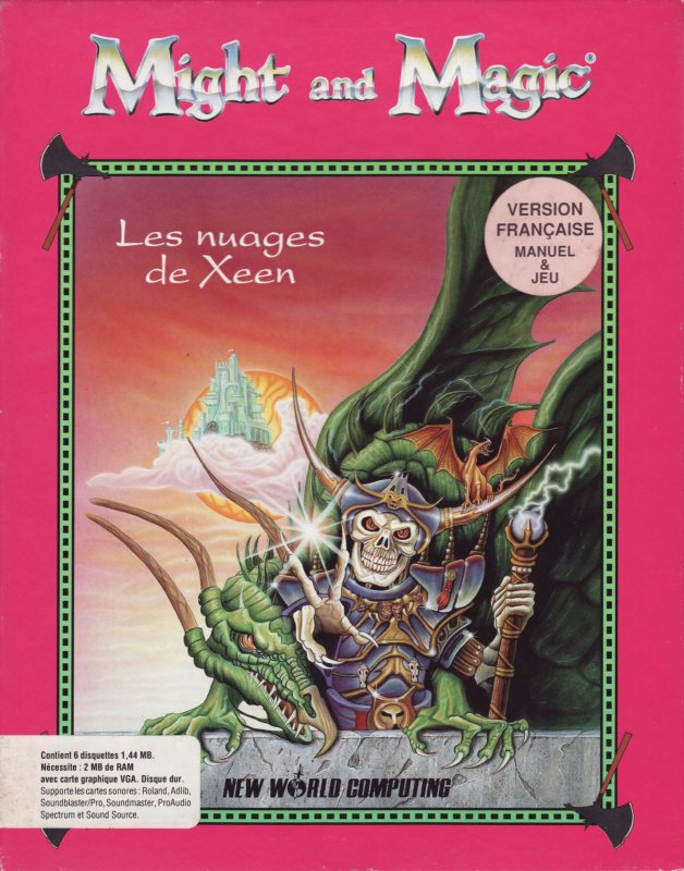 Might and Magic - Clouds of Xeen — box-2D (FR)