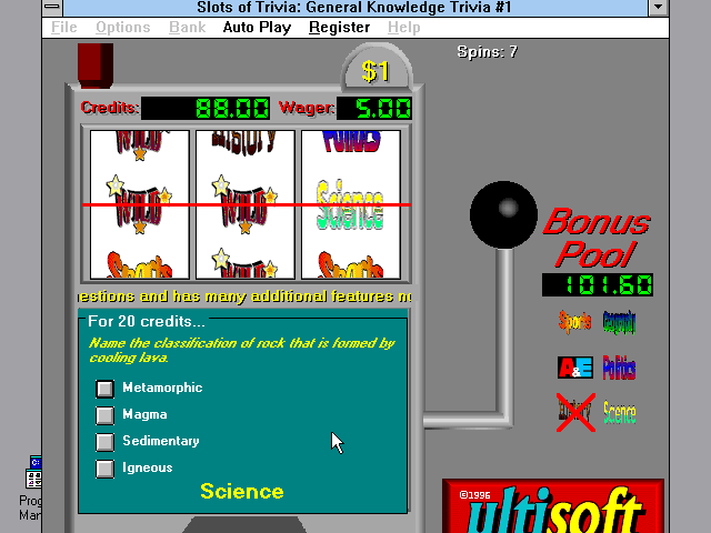 Slots of Trivia — ss (WOR)
