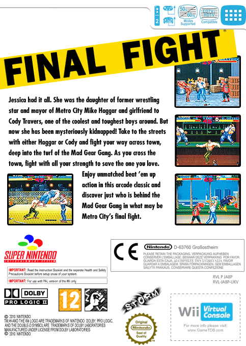 Final Fight — box-2D-back (EU)