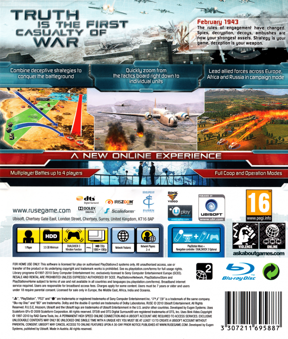 R.U.S.E. — box-2D-back (EU)