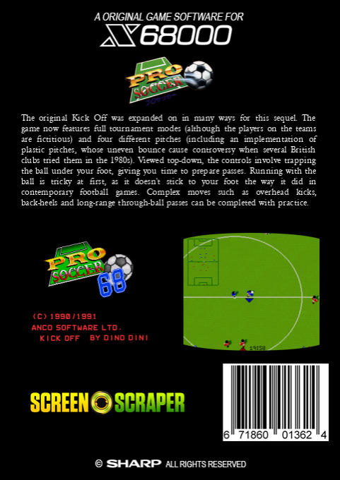 Pro Soccer 68 — box-2D-back (SS)