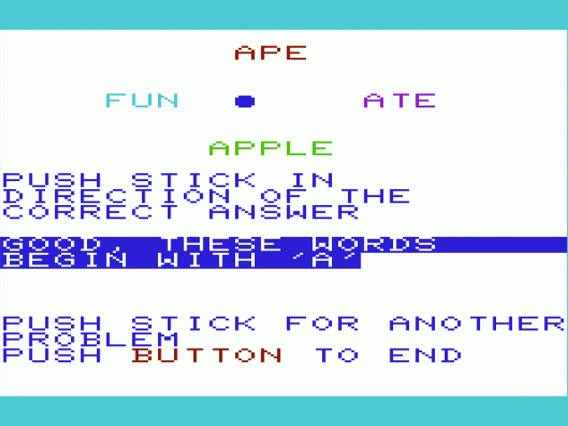Answer Selection with Joystick — ss (WOR)