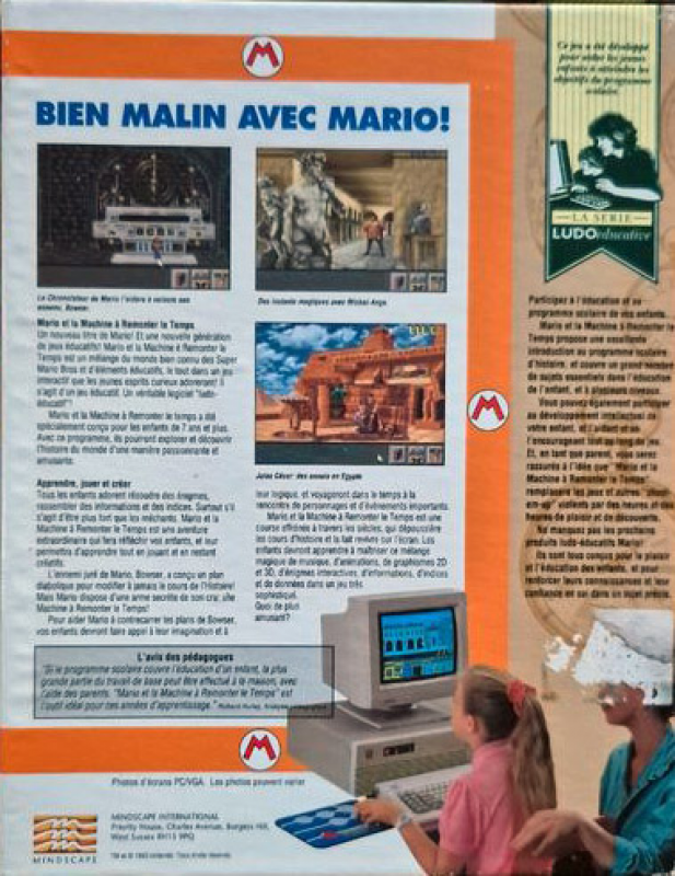Mario's Time Machine — box-2D-back (FR)
