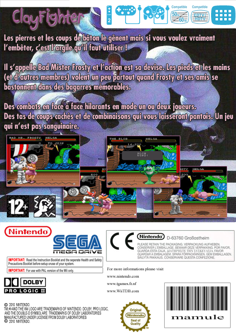 Clay Fighter — box-2D-back (FR)