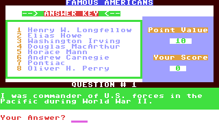 Famous Americans — ss (WOR)