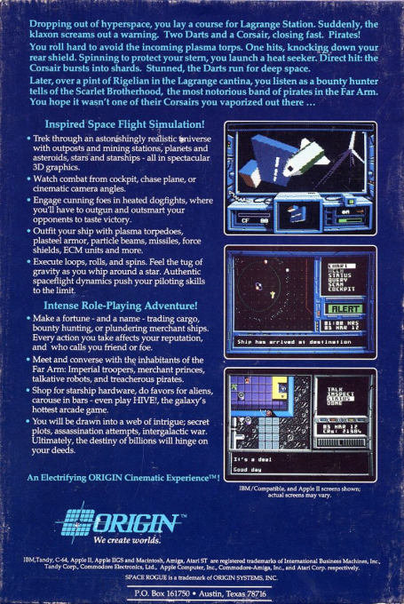 Space Rogue — box-2D-back (EU)