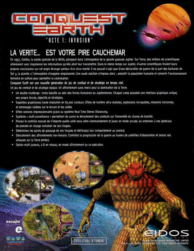 Conquest Earth - First Encounter — box-2D-back (FR)