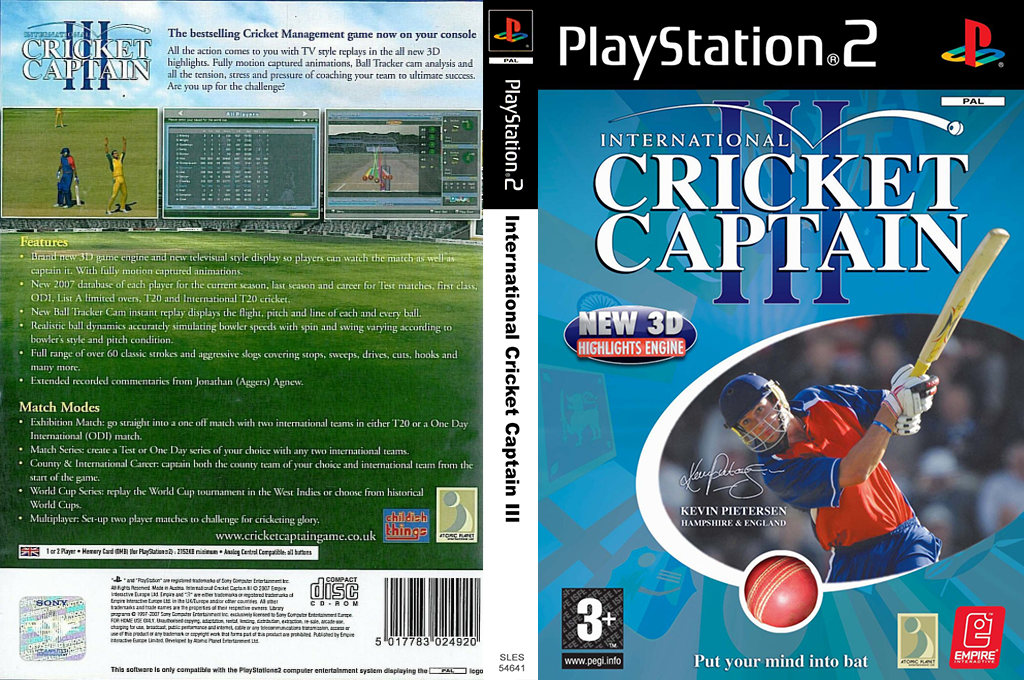 International Cricket Captain 3 — box-texture (EU)