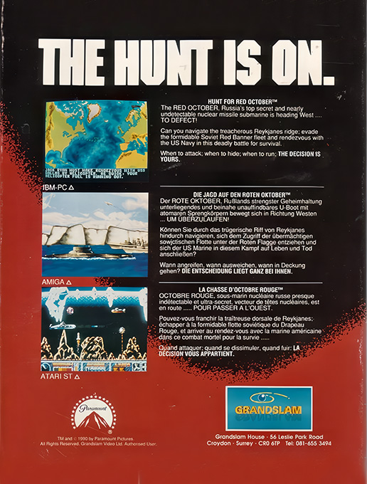 Hunt for Red October, The — box-2D-back (EU)