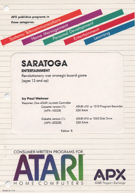 Saratoga box art