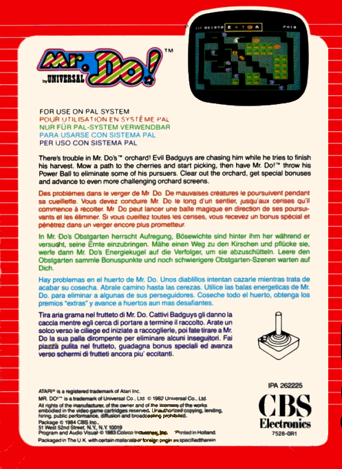 Mr. Do! — box-2D-back (EU)