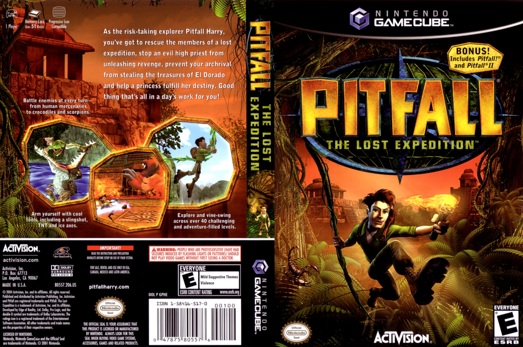 Pitfall - The Lost Expedition — box-texture (US)