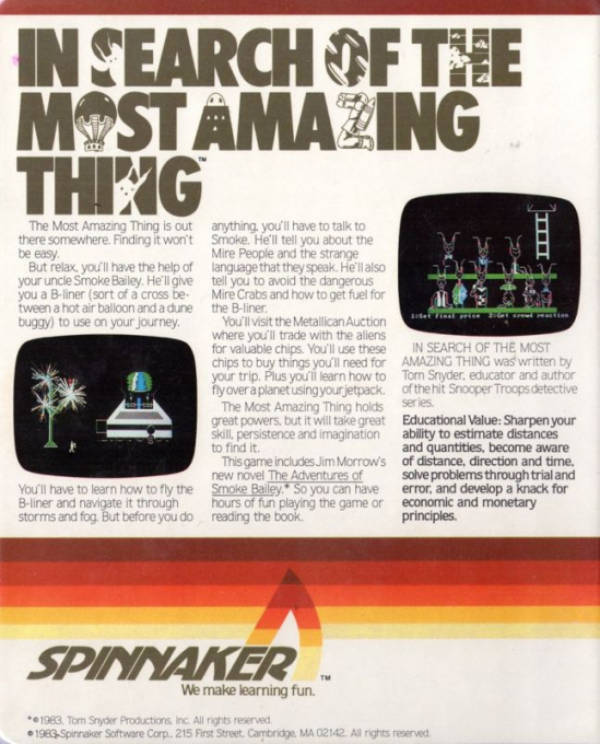 In Search Of The Most Amazing Thing — box-2D-back (US)