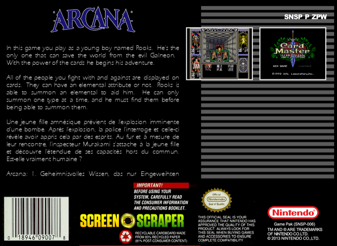 Arcana — box-2D-back (SS)