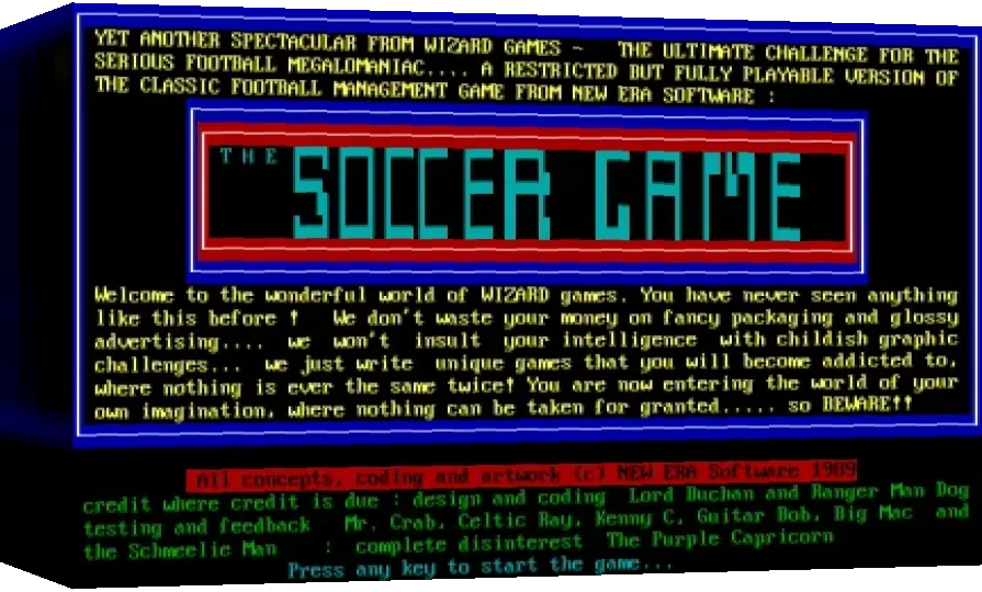 The Soccer Game — box-3D (WOR)